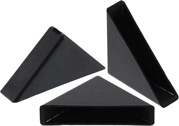 uxcell 20Pcs Plastic Corner Protectors 9x50mm Right Angle Shape Glass Corner Guards Cushion for Corner Protection of Glass, Mirror, Tile, Black