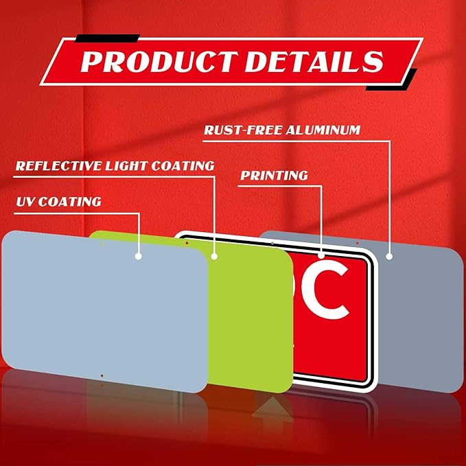 Tandefio 4 Pcs FDC Sign with Down Arrow 12 x 18 Inches Fire Department Connection Sign for Indoor Outdoor Reflective Aluminum UV Protected Weatherproof, Red White and Black