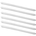 (Set of 6) 20" Stainless Steel Steam Table Adapter Bars – Hotel Pan Divider for Full & Fractional Size Pans (6, Top Lenth 21-inch, Bottom Lenth 20-inch)