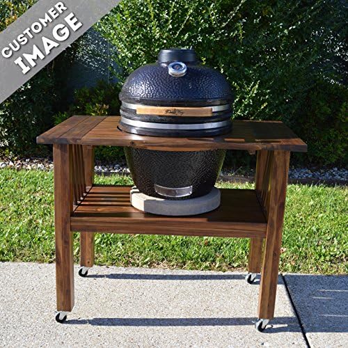 Duluth Forge Table for 18 Inch Ceramic Charcoal Kamado Grill and Smoker