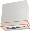 Akicon Range Hood 30 Inch, Stainless Steel Ducted Kitchen Hood with Powerful Motor, Wall Mount Modern Box, 30W X 30H X 14D Inch, AK-HS30HA-BSC (30 Inch, Brushed Stainless with Copper)