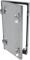 Repa Market 16 x 8 Inch Galvanized Steel Duct Access Door – Airtight Insulated Crawl Space Access Doors - Inspection HVAC Panel with Hinged 2 Clasp Lock Door – Door Access for Ventilation Cleanout