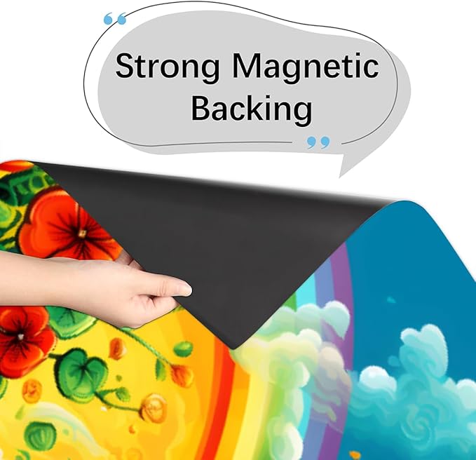 Rainbow Flower Colorful Dishwasher Magnet Cover, Reusable Refrigerator Panel Stickers Microwave Front Door Covers Magnets for Kitchen Home Appliances Holiday Party Decorations 23 X 26 in