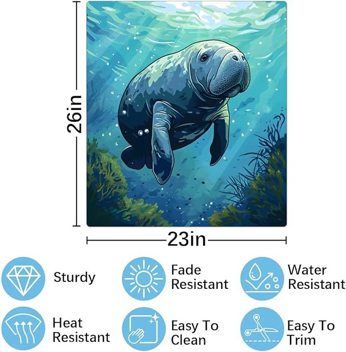 Dishwasher Magnet Cover for The Front Ocean Manatee Dishwasher Door Cover Panel Decals Magnetic Refrigerator Cover for Kitchen Farmhouse Home Decor A-077