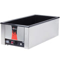 Vollrath 72055 Heat N' Serve Commercial Food Reheater, Four Third-Size Pan Capacity, Dual 800W Elements, Thermoset Resin Well, Capillary Thermostat, Stainless Steel, 120V, 28-3/4" x 13-3/4, Silver