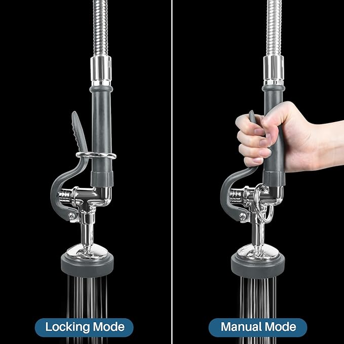 Dishwash Pre Rinse Sprayer for Kitchen: BESTJEEF Commercial Sink Faucet Spray Valve Head Replacement - High Pressure Pre-Rinse Sprayer Assembly for Restaurant Cleaning