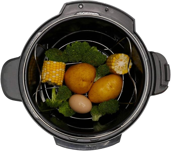 Steamer Rack Trivet with Handles Compatible with Instant Pot Accessories 3 Qt 5 Quart, Pressure Cooker Trivet Wire Steam Rack, Great for Lifting out Whatever Delicious Meats & Veggies You Cook
