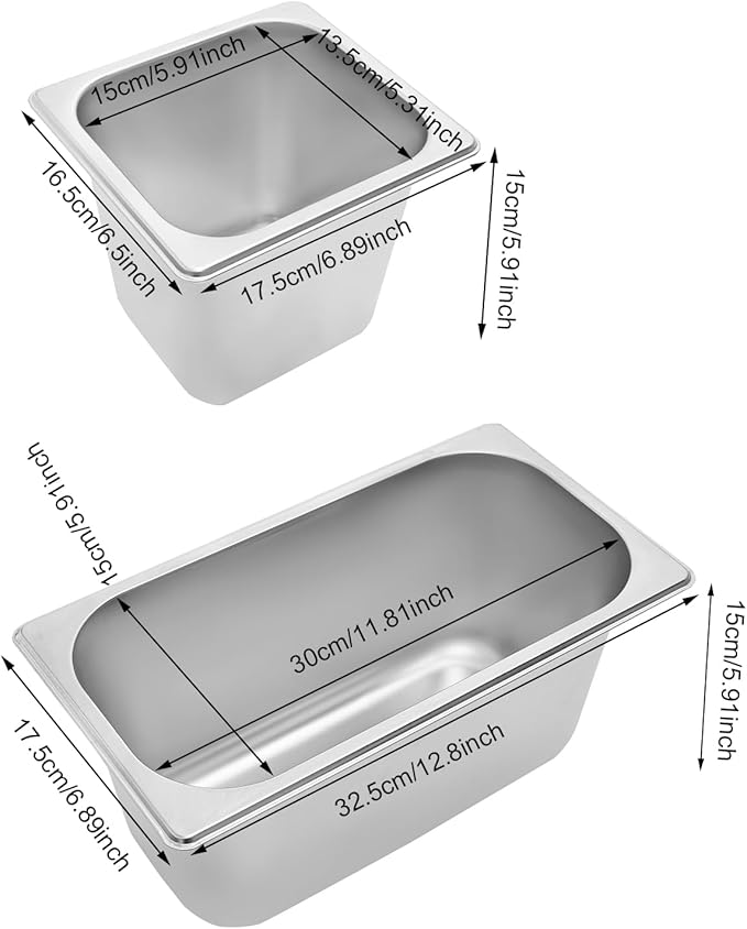 Commercial Food Warmer Stainless Steel Bain Marie Buffet Food Warmer Steam Table Electric Countertop Steam Table Container with 86-185°F Temp Control for Catering Restaurants (4 Pans)