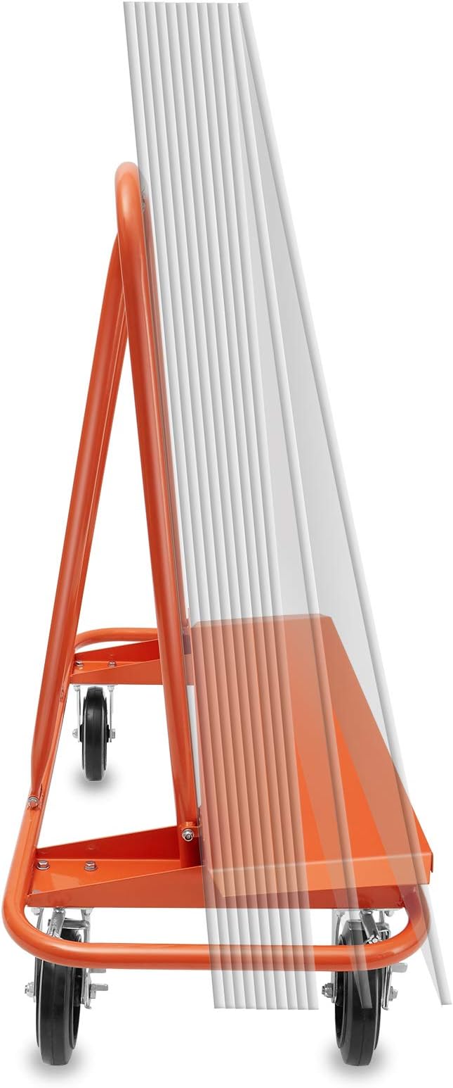 GypTool Heavy Duty Drywall Sheet Cart & Panel Dolly - Orange