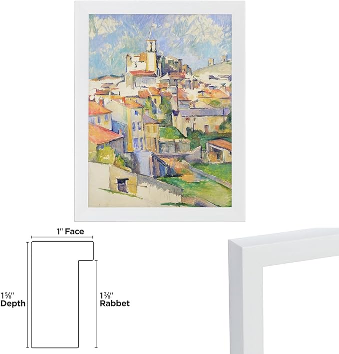Creative Mark Gotham Gallery Canvas Frame - White 12x12-3 Pack Open Back Frame for Heavy Duty Canvases Paintings Without Glass or Backing - 1-5/8" Depth, 1-3/8" Rabbet - Pre-Assembled, Made in USA