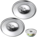 2Pcs Stainless Steel Pot Cover 7.9Inch Pan Lid Universal Lid Pots Pans Cookware Lid Replacement Accessories for Skillets Frying Pans, 20cm