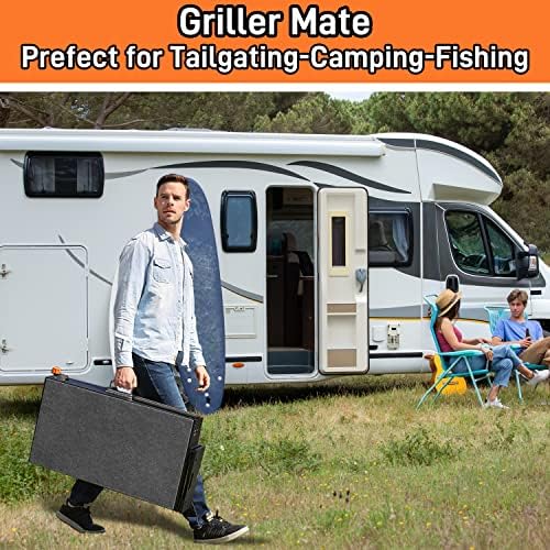 EUTRKei Grill Table for Blackstone Griddle, Portable Grill Cart with Caddy