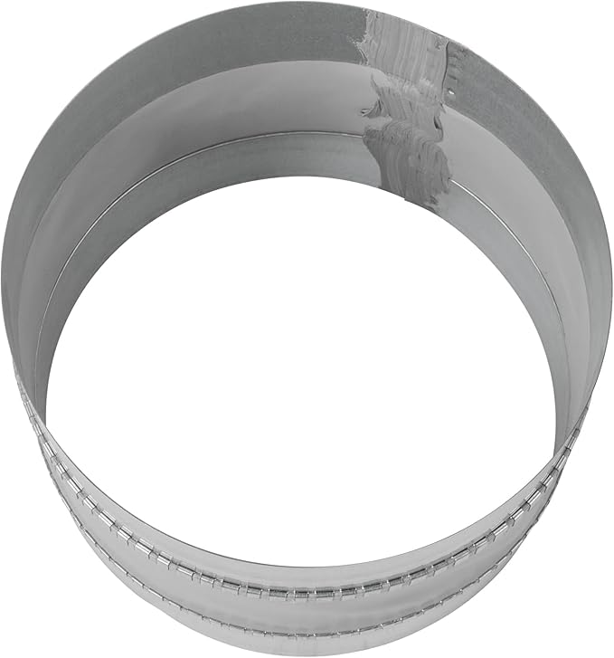 Vent Systems 8" Inch Flexible Vibration-Reducing Female Fit Duct Connector – Galvanized Steel Coupling for Joining Two Male Duct Fittings – HVAC Ventilation Inline Noise-Reducing Coupler