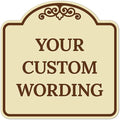 Custom Decorative Sign, Personalized Metal Sign for Business, Driveway, Home, Airbnb, Office Door Plaque,Brown Border Sign, 12x12 Inches, ACM, Fade Resistant, Made in USA by Sigo Signs