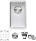 Ruvati 10-inch Rounded Corners Undermount Wet Bar Prep Sink Tight Radius - 16 Gauge Stainless Steel Bar Sink Single Bowl with Brushed Finish hides scratches, Easy-to-Clean Undermount Sinks - RVH7010