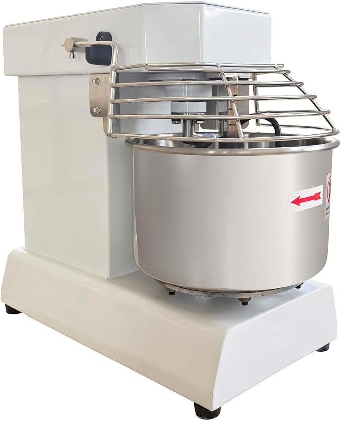 10L Commercial Dough Mixer with Dual Rotation and Dual Speed, 550W Electric Dough Kneading Machine, Time Set, Digital Display, for Bakery Pizzeria – 7.7 lbs Capacity