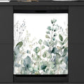 Dishwasher Magnet Cover Eucalyptus Leaves Reusable Dishwasher Magnetic Cover Sticker Decorative Dish Washer Door Cover Panel for Home Kitcen Appliance