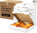 Karat Pizza Boxes 12" x 12" x 2" [50 Pack] White Corrugated Boxes | Ventilated, Grease-Resistant, Durable for Pizza, Catering or Shipping Use