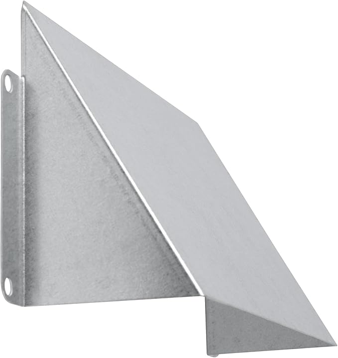 5.5" x 3" Galvanized Steel Vent Cover - Duct Exhaust/Inlet Rain Deflector - Weatherproof Guard for Open Ventilation Systems - Indoor/Outdoor Vent Hood - Air Vent Grille Protection Roof