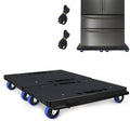 Furniture Dolly,Moving Dolly 4 Wheels Heavy Duty,16in-11in 500lbs Capacity,Furniture Movers Dollys with Wheels,4 Wheels Small Flat Dolly Cart, 2 Pack, Black,Blue Wheel