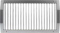 Repa Market 17" x 9" Inch Air Exhaust Grille for Round Ducts - Adjustable Louvre Blades - Galvanized Air Supply Vent Cover - Side Fit Round Surface Canal Ducting from 19.68" to 55" Inches
