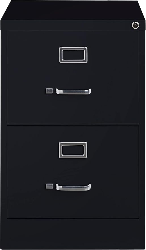 26.5 Inch Drawer, Width, Metal Cabinet for Home and Office Vertical File, 26.5" Deep 2-Drw Legal, Black