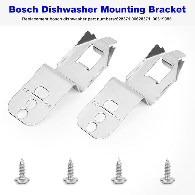 Dishwasher Mounting Bracket 00628371 For Bosch Dishwasher Side Bracket 628371, 00619985 Dishwasher Top Mounting Bracket - (2 PCS)