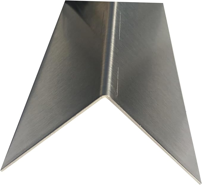 Brushed 304 Stainless Steel Corner Guards, 48" Wall Protectors, 20ga & 16ga, Available in 1/2" to 4", Multi-Pack Options (1, 2, 5, or 10) (1, 3 x 3, 16ga, No Hug Edges)