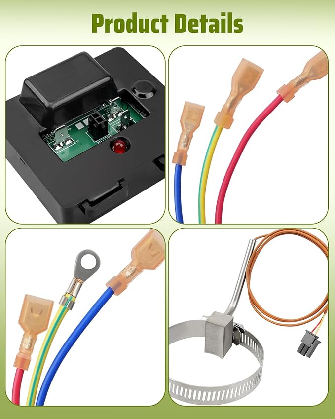 637360 Temperature Monitoring Control Kit Fit for Norcold RV Refrigerator 2118 1210 Series, with Waterproof Box, RV Refrigerator Overheat Sensor, Replacement 634677