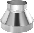 PATIKIL 8 Inch to 5 Inch Round Duct Reducer Increaser Connector, Galvanized Steel Air Duct Adapter Pipe Fitting for Bathroom Kitchen Inline Ventilation Systems, Silver Tone