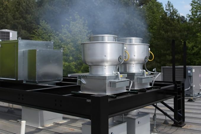 Stainless Steel Commercial Exhaust System - Hood, Fan, & Roof Curb (6' Wall Exhaust)