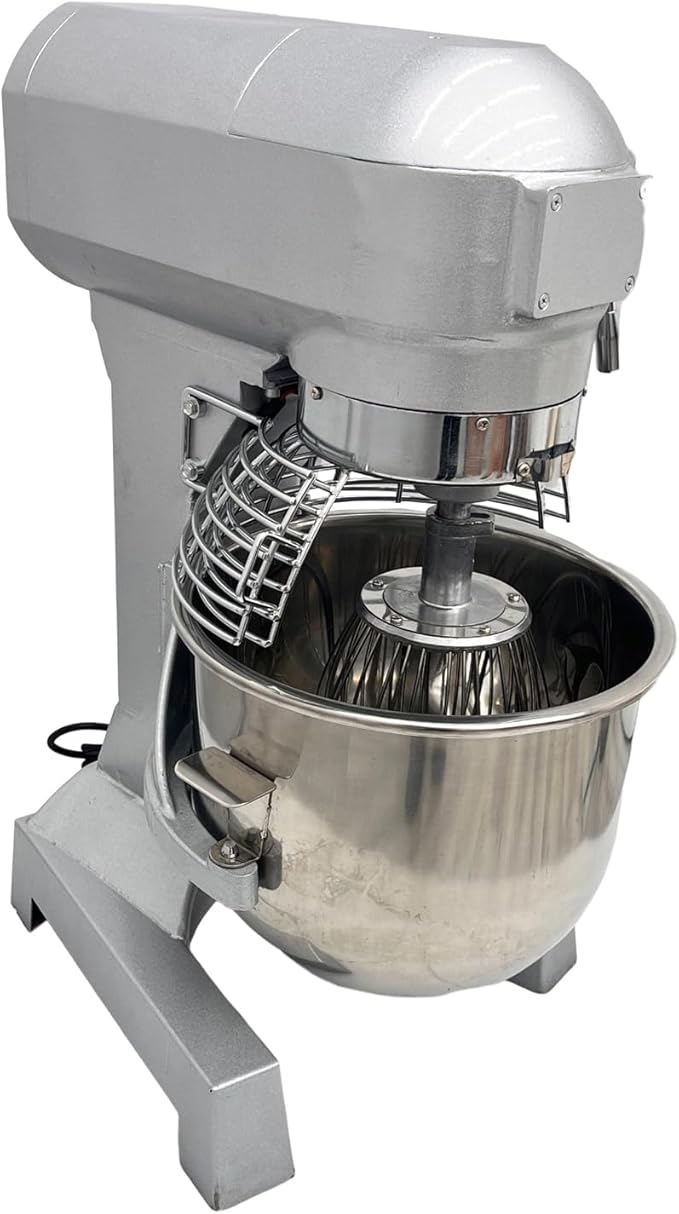 INTSUPERMAI Stand Mixer Commercial Dough Mixer Dough Kneading Machine 20L 20QT Electric Food Dough Mixer Machine with Automatic Stop Function 3 Types Hooks Whisk Beater 3 Speeds Adjustable 110V 1100W