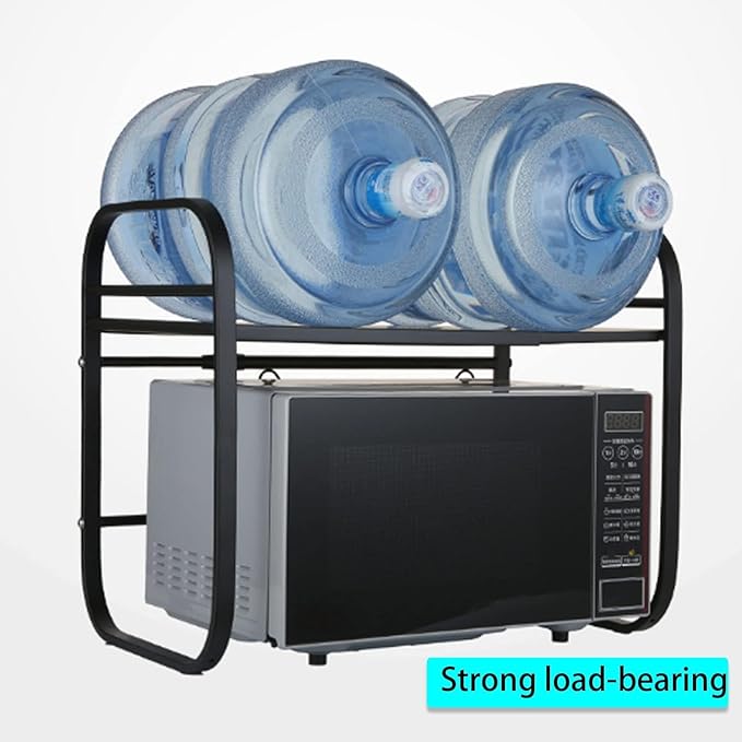 Microwave Storage Rack Expandable Metal Microwave Oven Rack Shelf Kitchen Supplies Tableware Storage Carbon Steel Counter Rice Cooker Stand Stand