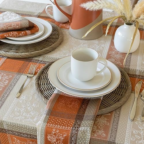 Benson Mills Heirloom Harvest Tablecloth (Terracotta 60"x 144" Rectangular)