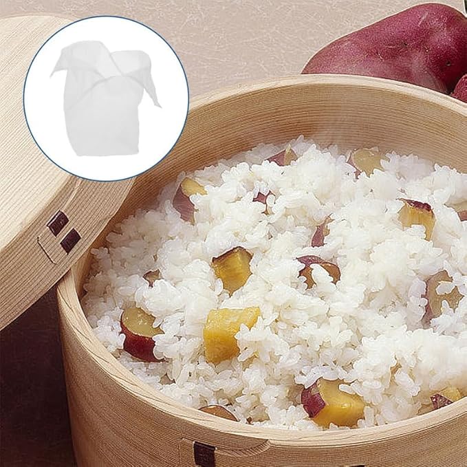 TIDTALEO 2pcs Reusable Kitchen Steamer Liners Muslin Cloth Bags for Rice Cooker and Steamer Basket Non- to Clean for Healthy Cooking