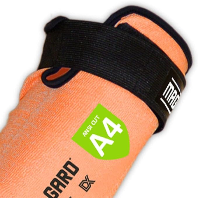 MAGID Cut Resistant Protective Arm Sleeves , 120 Pair, Orange I Thumbslot: No, 22"