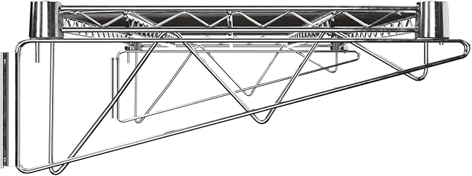 18" x 36" Chrome Wire Wall Mount Shelf