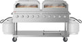 72 in. Commercial Outdoor Propane Gas Grill with Two 36 in. Pizza Ovens in Stainless-Steel, ETL Listed (CGKIT7-P36P36)