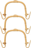 uxcell 3Pcs Bamboo Teapot Handle U-Shape Handle Replacement for Span 4.3-5.1 Inch Ceramic Pottery Tea Pots Tea Kettle Accessories Supplies, Heart Knot