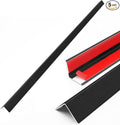 5pcs 48"L*1.42"W Aluminum Self-Adhesive Wall Corner Protectors, Wall Furniture Bumper, Safety Baby Proofing Corner Cushion Table Edge, Wide Coverage and Easy to Install - Black