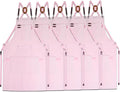 5 Pack Kitchen Apron, Work Apron, Canvas, Multiple Pockets, Gardening, Painting, BBQ, Artist, Carpenter, Sizes M to XXL, Pink
