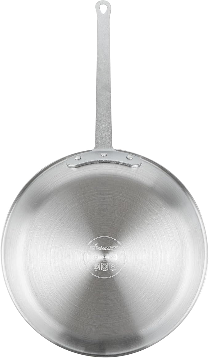 Restaurantware-Met Lux 14 Inch Fry Pans, Set Of 6 No-Stick Frying Pans - Induction-Ready, Triple-Riveted, Black Aluminum Cooking Skillets, Durable, For Searing, Sautéing, And Browning Food
