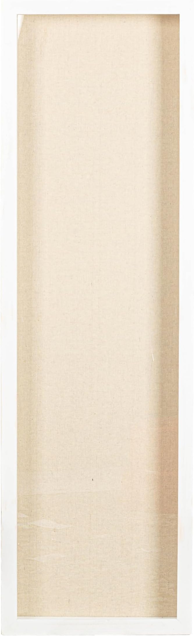 Freezing point Shadow Box Frame 14x47 Flower Shadow Box Pin Display Case Cabinet Picture Frame with Linen Back Memorabilia Awards Medals Badge Bouquet Wedding Memory Box for Keepsakes Long White