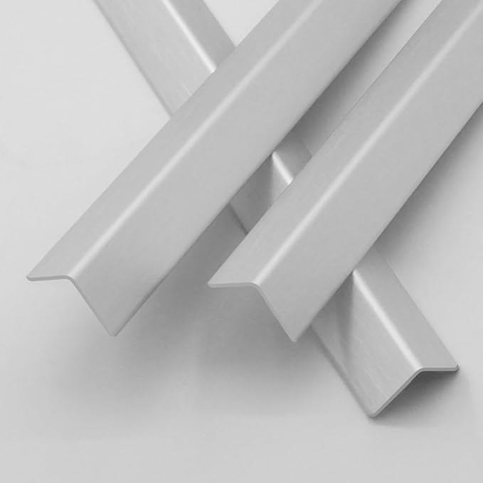 6pcs 57"L*0.98"W Aluminum Self-Adhesive Wall Corner Protectors, Wall Furniture Bumper, Safety Baby Proofing Corner Cushion Table Edge, Wide Coverage and Easy to Install - Silver