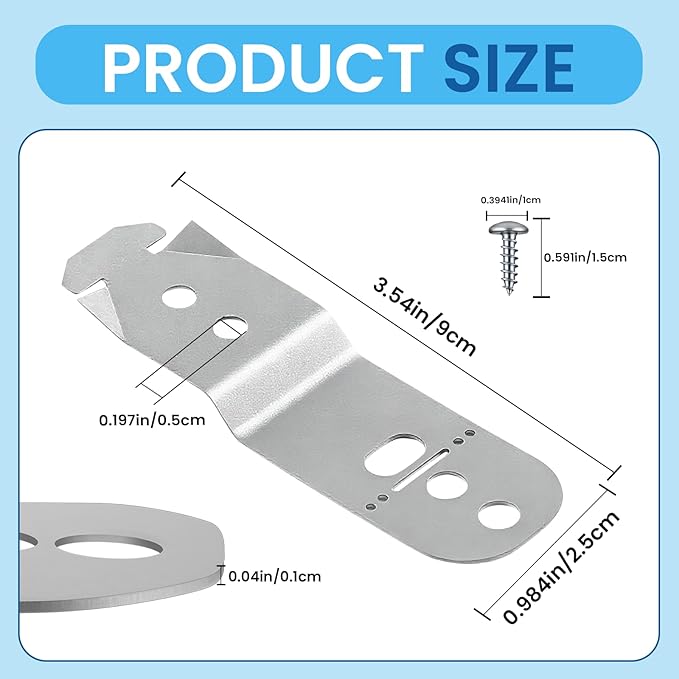 619985 Dishwasher Mounting Bracket Fit for Bosch Dishwashers, Anti-Tip Clips Bracket Kit Replaces AP4538351, 00605007, 00628371, 2-Pack