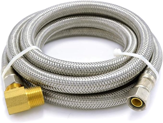 Universal Dishwasher Installation Kit,6 Ft Stainless Steel Dishwasher Hose,Burst Proof Water Supply Line with 3/8" Compression Connections