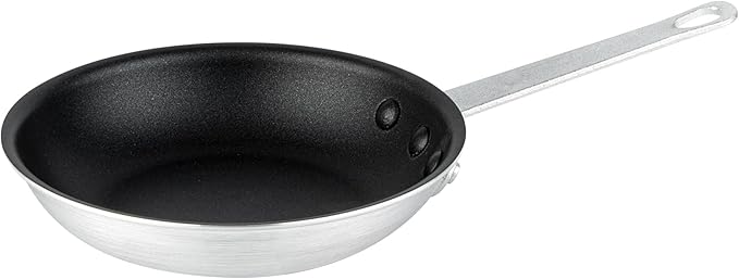 Restaurantware-Met Lux 7 Inch Fry Pan, 1 No-Stick Frying Pan - Induction-Ready, Triple-Riveted, Black Aluminum Cooking Skillet, Durable, For Searing, Sautéing, And Browning Food