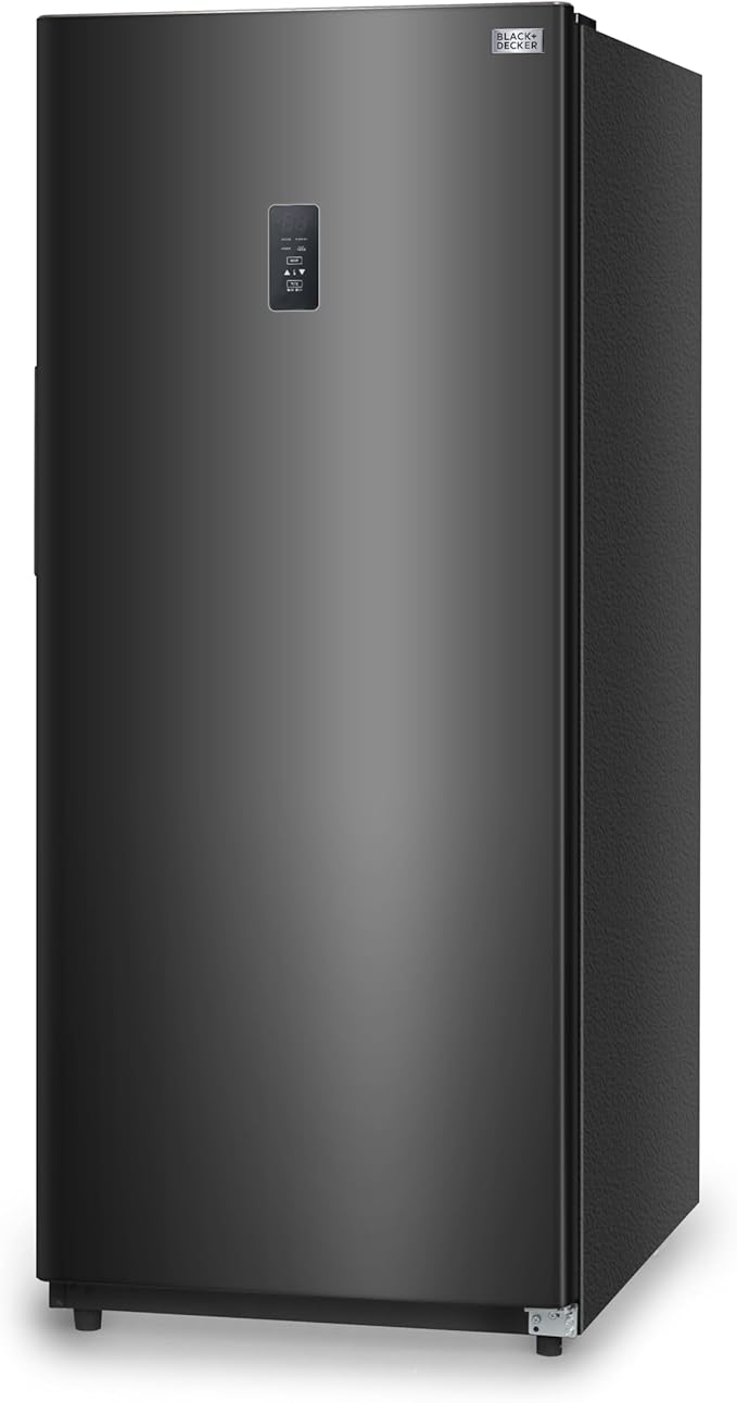 BLACK+DECKER 17 Cu. Ft. Convertible Freezer Refrigerator, Upright Freezer with Glass Shelves, ENERGY STAR rated, Frost Free, BUC1700XB, Black
