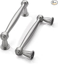 khtumeware 2 Pack 3-3/4 Inch(96mm) Brushed Satin Nickel Cabinet Pulls Kitchen Cabinet Handles Cabinet Hardware for Cupboard Drawer Handles Dresser Pulls