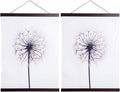 2 Pack Magnetic Poster Hanger Frame, 14x17 14x20 14x22 Light Wood Wooden Magnet Canvas Artwork Print Dowel Poster Hangers for Frames Hanging Kit (Walnut, 14", 2 Packs)